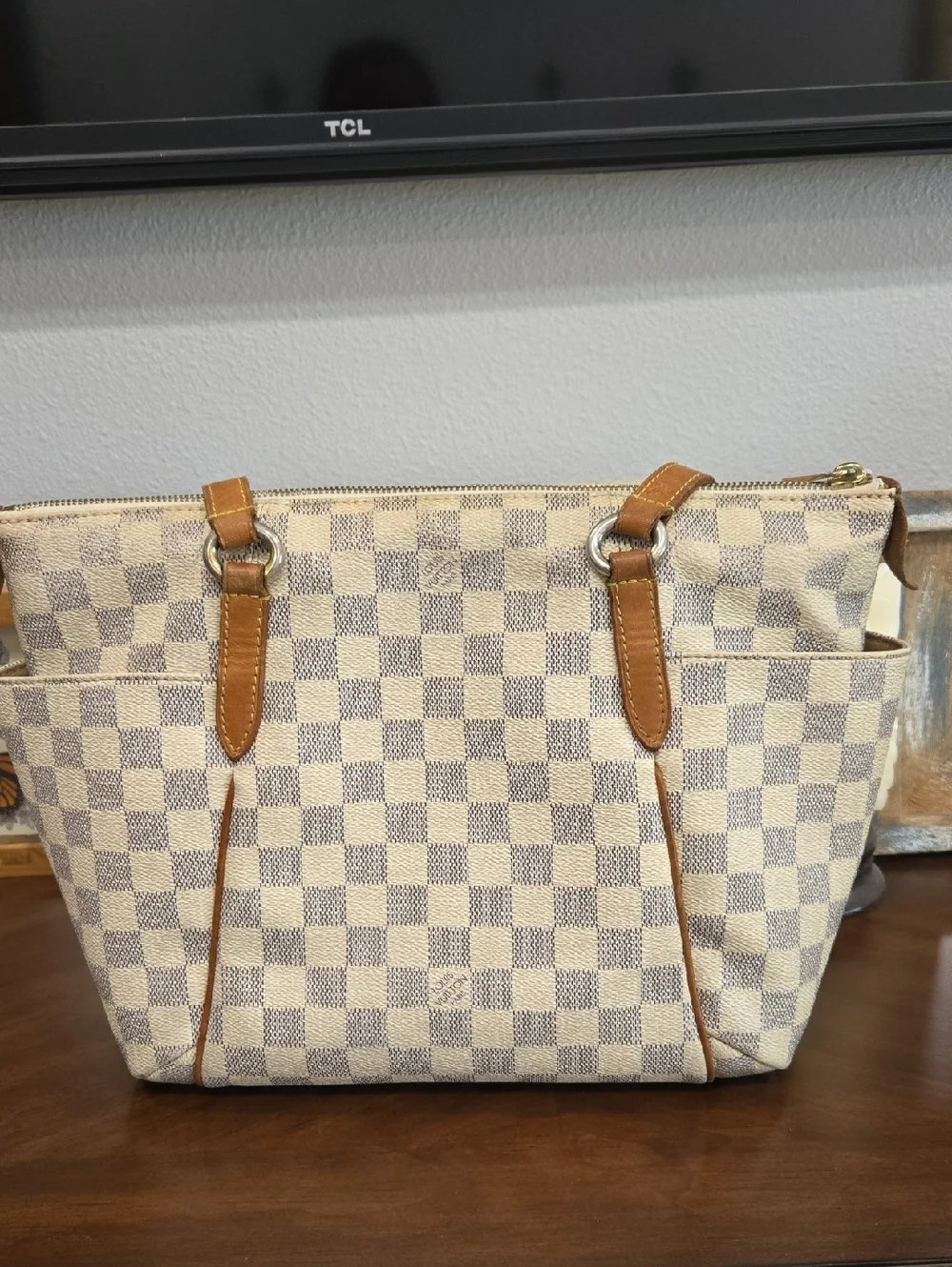 LOUIS VUITTON TOTALLY PM DAMIER AZUR SHOULDER BAG - GUC! - Picture 5 of 16
